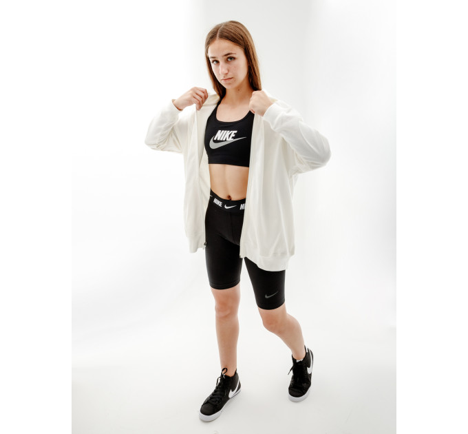 Жіноча Толстовка Nike W NSW JRSY OS FZ HOODIE Бежевий L (7dDM6415-133 L)