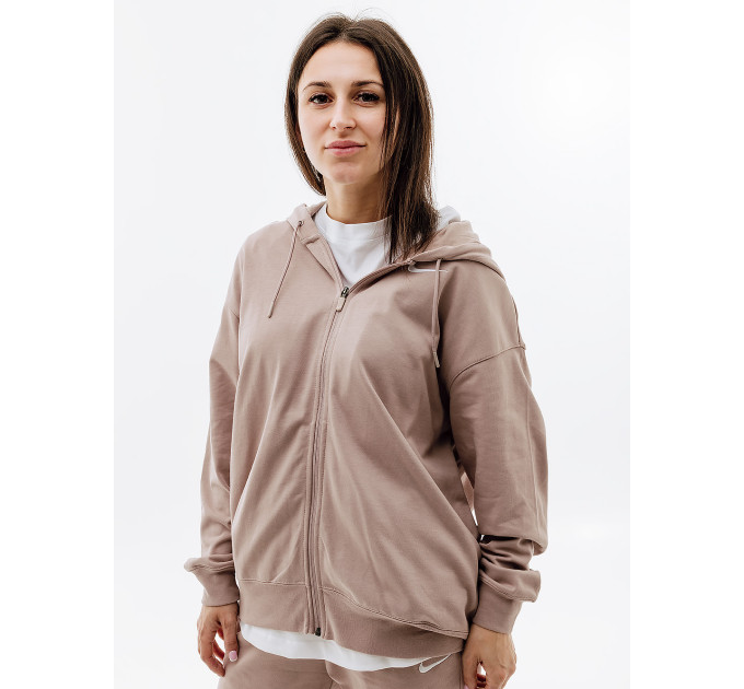 Жіноча Толстовка Nike W NSW JRSY OS FZ HOODIE Бежевий S (7dDM6415-272 S) Жіноча Толстовка Nike W NSW JRSY OS FZ HOODIE Бежевий S (7dDM6415-272 S)