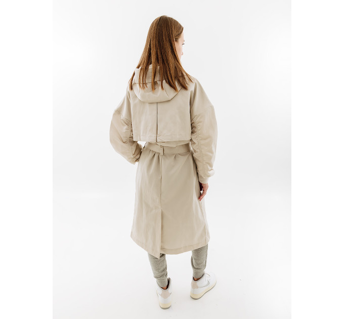 Жіночий Тренч Nike TRENCH SU Бежевий XL (7dFB4521-104 XL)