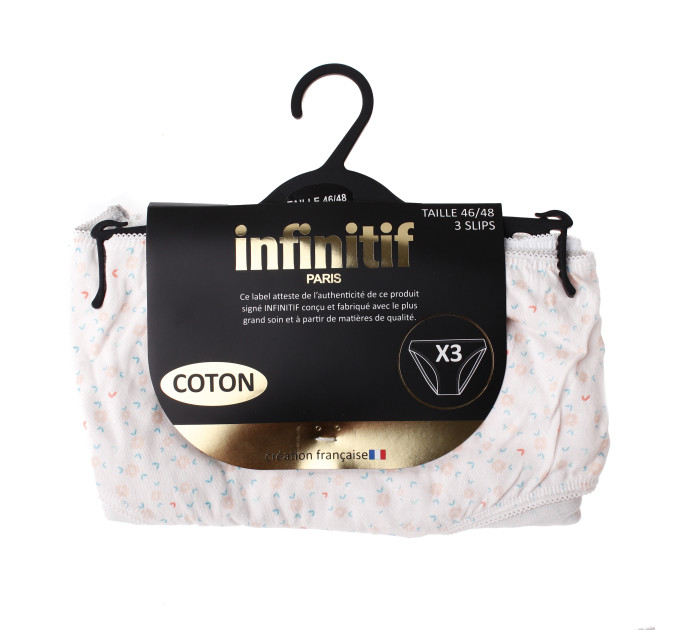 Трусики-сліп Infinitif Sli Slip F 3-pack 46-48 peach/white/gray 12890283-2