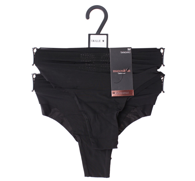Трусики-танга Manoukian Tanga-X2-Femme 2-pack XL black 19890191-1
