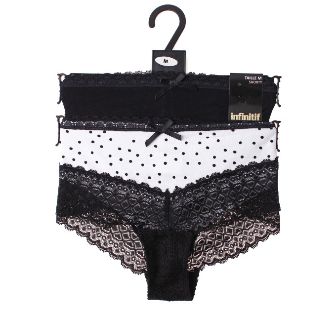 Трусики-шорти Infinitif Sho Short F 2-pack XL black/white 13890284-1