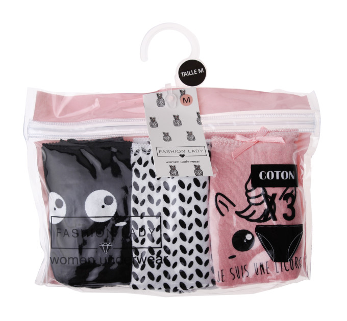 Трусики-сліп Fashion Lady Sli Slip F 3-pack L black/white/pink 12890281-1
