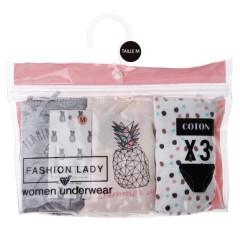 Трусики-сліп Fashion Lady Sli Slip F 3-pack M gray/white/beige 12890281-2