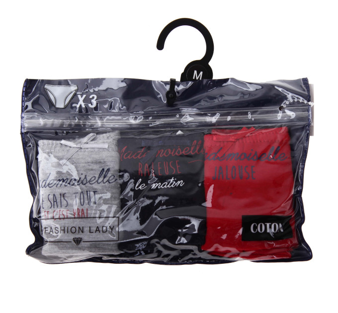Трусики-сліп Fashion Lady Slips-X3-Femme 3-pack M red/blue/gray 12890185-2