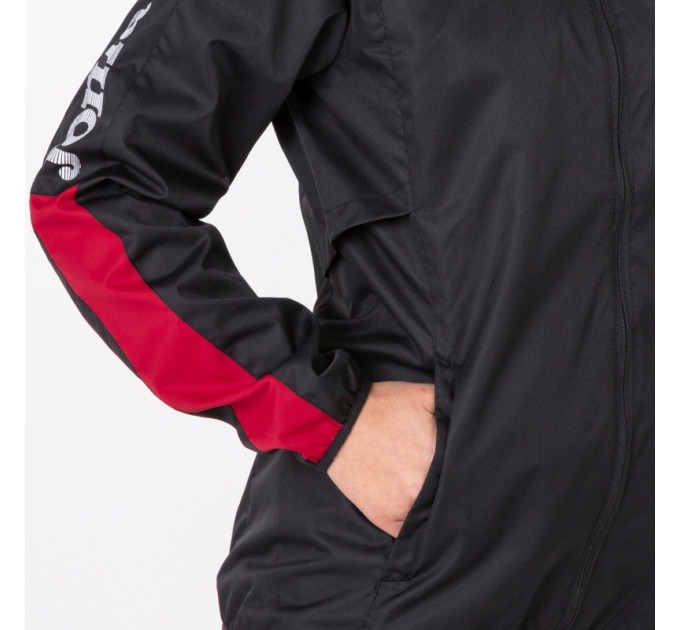 Жіноча вітровка Joma RAINJACKET CHAMPION IV BLACK-RED WOMAN чорний,червоний S 900382.106 S