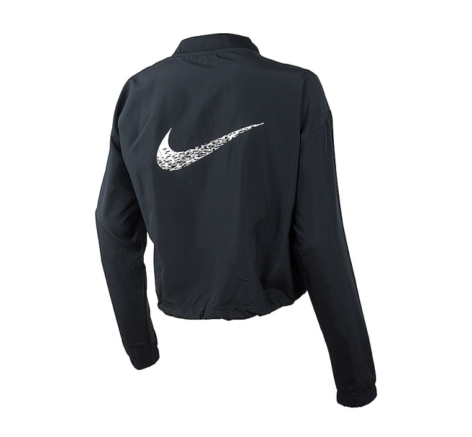 Жіноча Вітровка Nike W NK SWOOSH RUN JACKET Чорний L (DM7775-010 L)