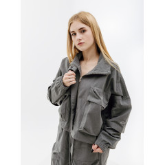 Жіноча ВІтровка Nike W NSW TP RPSTP JKT Сірий S (7dDV8487-050 S)