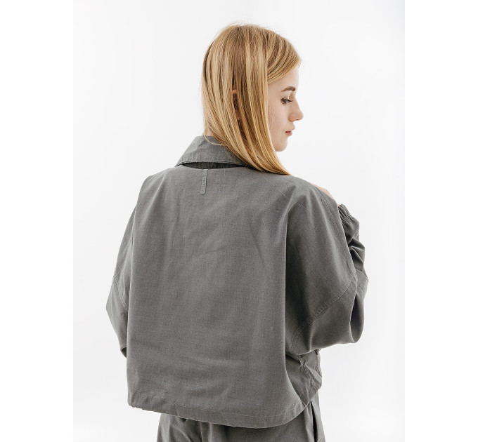 Жіноча ВІтровка Nike W NSW TP RPSTP JKT Сірий S (7dDV8487-050 S)