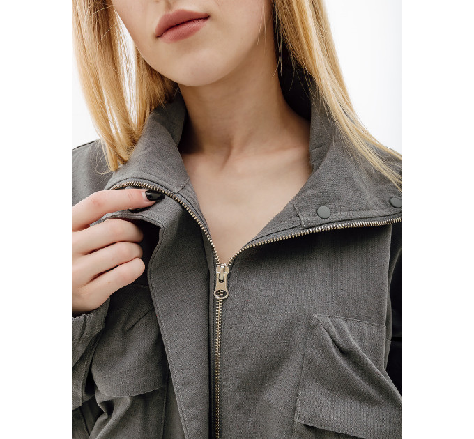 Жіноча ВІтровка Nike W NSW TP RPSTP JKT Сірий XS (7dDV8487-050 XS)