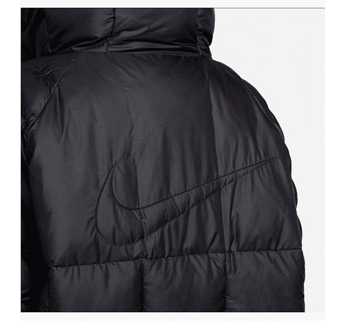 Жіноча Зимова куртка Nike W NSW ESSNTL PRIMA PUFFER Чорний M (7dFB8729-010 M)