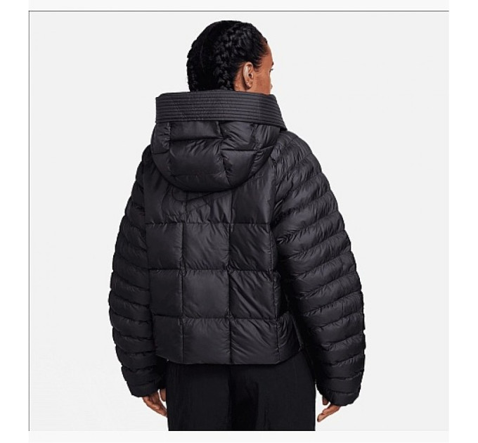 Жіноча Зимова куртка Nike W NSW ESSNTL PRIMA PUFFER Чорний M (7dFB8729-010 M)