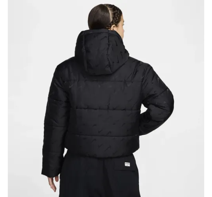 Жіноча Зимова куртка Nike W NSW TF SNFL NK CLSC PFR AOP Чорний XS (7dFV7941-010 XS)