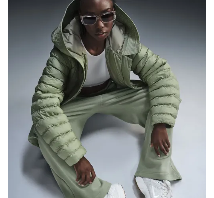 Жіноча Зимова куртка Nike W NSW ESSNTL PRIMA PUFFER Зелений M (7dFB8729-370 M)