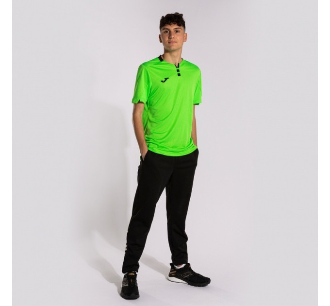 Футболка JOMA GOLD IV SHORT SLEEVE T-SHIRT FLUOR GREEN BLACK зелений,чорний S 102766.021 S