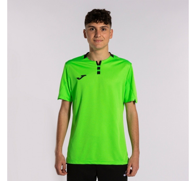 Футболка JOMA GOLD IV SHORT SLEEVE T-SHIRT FLUOR GREEN BLACK зелений,чорний S 102766.021 S