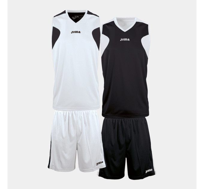 Баскетбольна форма Joma REVERSIBLE чорний,білий 3XL-4XL 1184.001 3XL-4XL