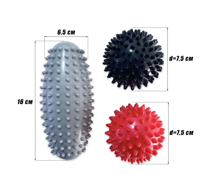 Набір для масажу та МФР EasyFit PVC Set-1 у сумочці