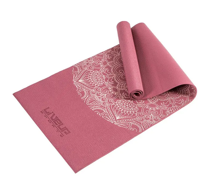 Йога-коврик PVC PRINTED YOGA MAT Фіолетовий 173х61х0.6см (LS3231C-06r)