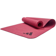 Двосторонній килимок для йоги Adidas Yoga Mat бордовий Уні 176 х 61 х 0,4 см ADYG-10001CB