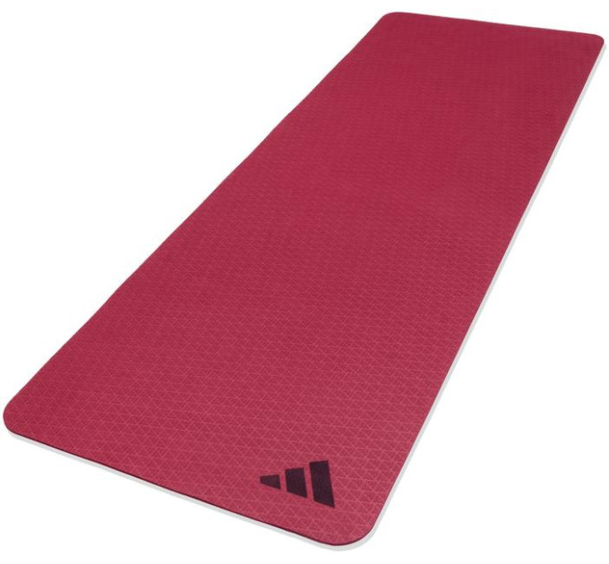 Двосторонній килимок для йоги Adidas Yoga Mat бордовий Уні 176 х 61 х 0,4 см ADYG-10001CB