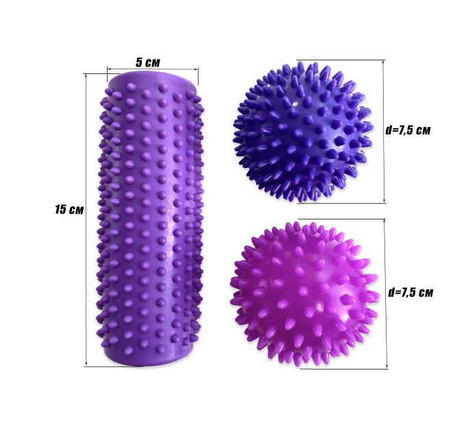 Набір для масажу та МФР EasyFit PVC Set-2 у сумочці