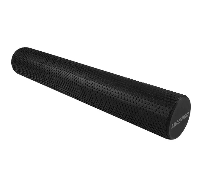 Масажний ролик FOAM ROLLER Чорний 90X15см (LP8230-90)