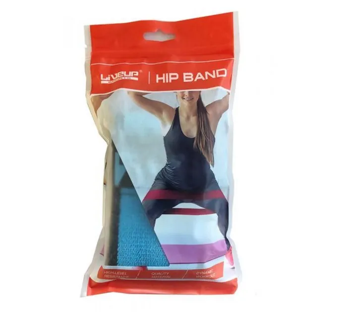 Фітнес гумка LiveUP HIP BAND фіолетовий S-320x80мм LS3629-S