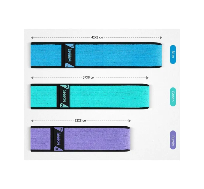 Фітнес гумка LiveUP HIP BAND фіолетовий S-320x80мм LS3629-S