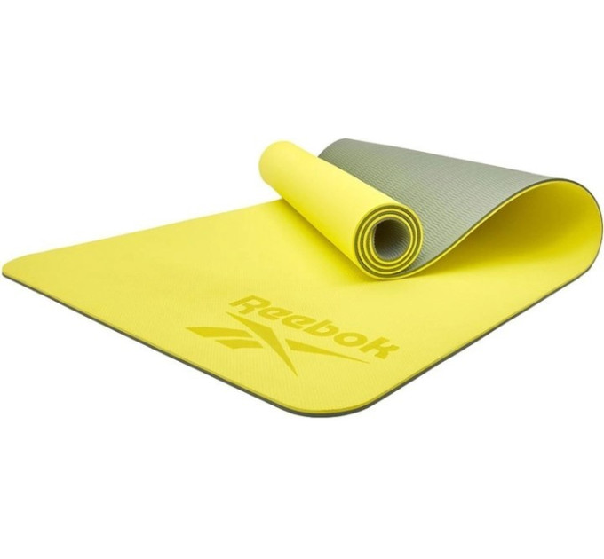Двосторонній килимок для йоги Reebok Double Sided 4mm Yoga Mat сзелений Уні 173 х 61 х 0,4 см RAYG-11042GR