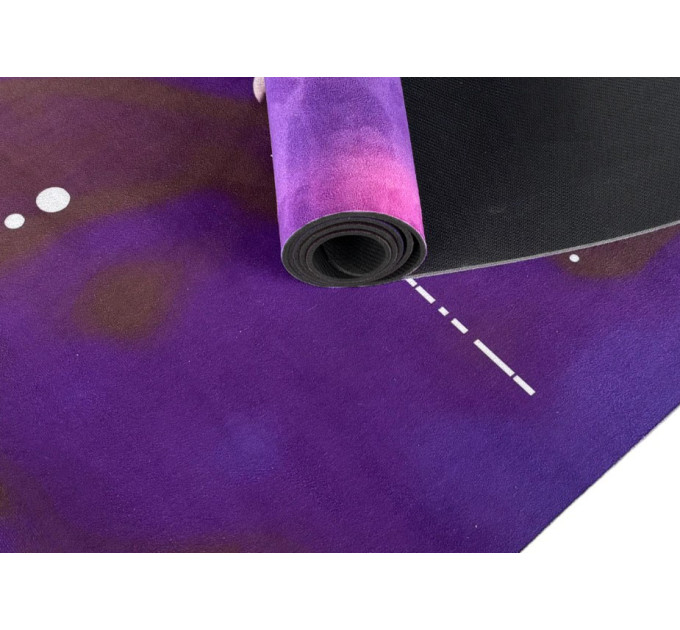 Килимок для йоги EasyFit BlueMoon (замша-каучук) фіолетовий