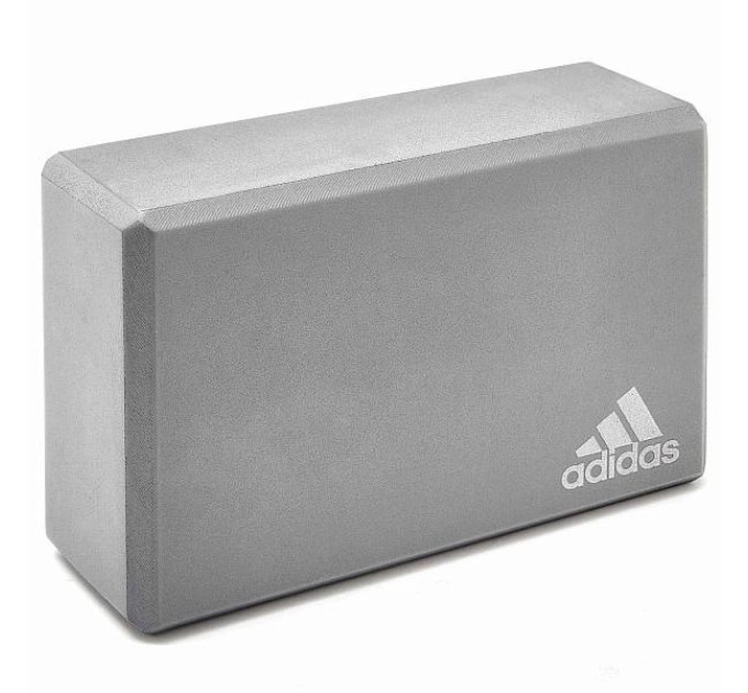 Блок для йоги Adidas Yoga Block сірий Уні 22.8x15.2x7.6 см ADYG-20100FOAM