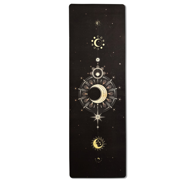 Килимок для йоги EasyFit BlackMoon (замша-каучук) чорний Килимок для йоги EasyFit BlackMoon (замша-каучук) чорний