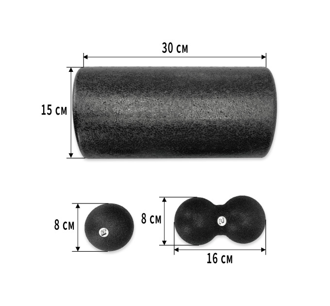 Набір для масажу EasyFit MioSet-L (2 м'ячика+ролик)