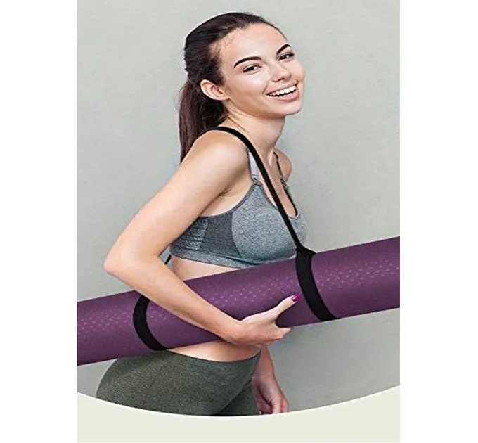 Переноска для йога коврик YOGA STRAP Чорний 72см (LS3810-1)