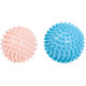Набір масажних мячів LiveUp MASSAGE BALL Рожевий, Блакитний 7 см і 9 см (LS3302-bp)