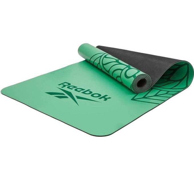 Двосторонній килимок для йоги Reebok Natural Rubber Yoga Mat рзелений Уні 183 х 61 х 0,32 см RAYG-11085GN
