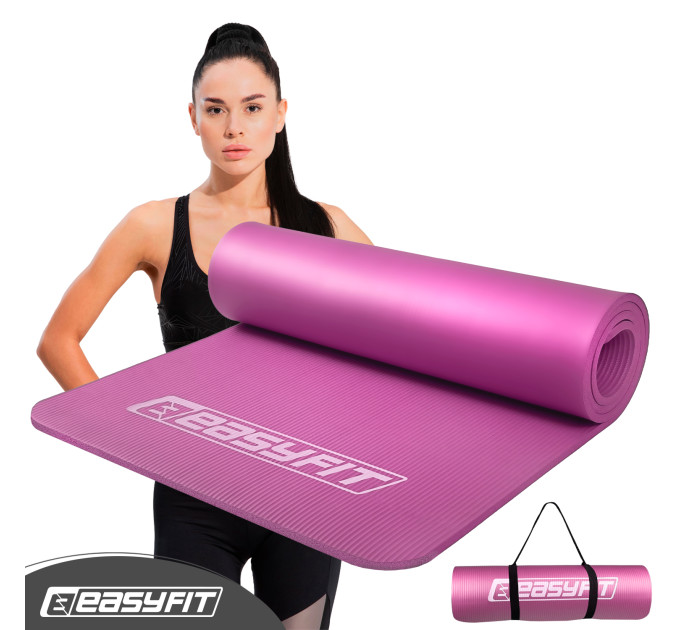 Килимок для фітнесу та йоги EasyFit NBR 10 мм Рожевий Килимок для фітнесу та йоги EasyFit NBR 10 мм Рожевий
