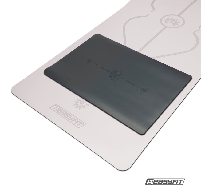 Міні-мат для йоги EasyFit Yoga Pad каучук 3,5 мм Чорний Міні-мат для йоги EasyFit Yoga Pad каучук 3,5 мм Чорний