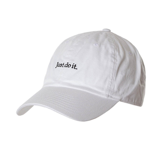 Чоловіча Бейсболка Nike U NSW H86 CAP JDI WASH CAP Білий Чорний One size (7dCQ9512-100 One size)