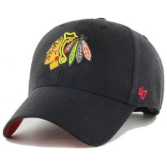 Кепка MVP 47 Brand CHIACGO BLACKHAWKS BALLPARK S Чорний One Size (BLPMS04WBP-BKB)