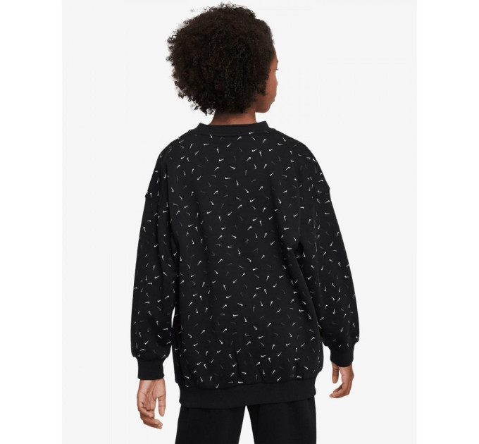 Дитяча кофта Nike G NS CLUB FLC OVRSZD CR LOGO Чорний 156-166 (7dFD2943-010 156-166)
