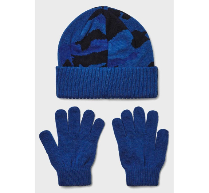 Набір шапка і рукавички UA B Beanie/Glove Combo синій Діт OFSM 197777354860