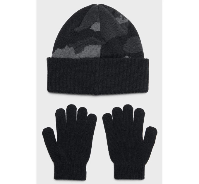 Набір шапка і рукавички UA B Beanie/Glove Combo чорний, сірий Діт OFSM 1386641-001