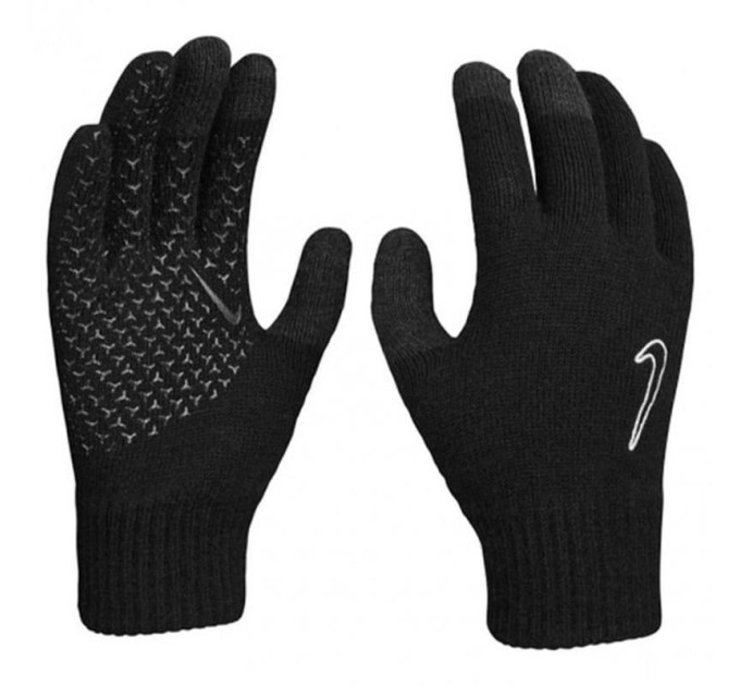Рукавички теплі Nike Y KNIT TECH AND GRIP TG 2.0 чорний, білий Діт S/M N.100.0663.091 S/M