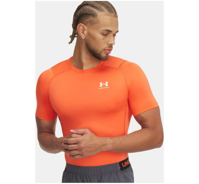 Чоловіча Футболка компресійна UA HG Armour Comp SS Помаранчевий XL (1361518-847 XL)