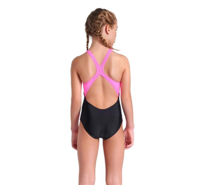 Купальник для дівчаток Arena RHYTHM SWIMSUIT V BACK L чорний, рожевий Діт 164 см 008993-550 164 см