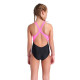 Купальник для дівчаток Arena RHYTHM SWIMSUIT V BACK L чорний, рожевий Діт 164 см 008993-550 164 см