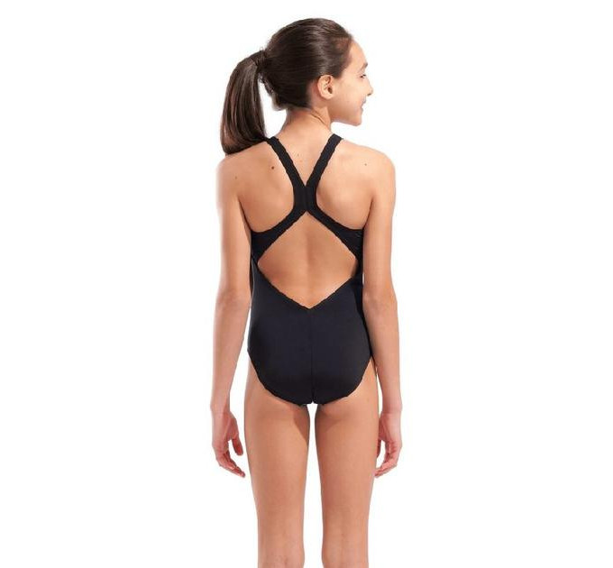 Купальник закритий для дівчат Arena MULTI COLOURS SWIMSUIT V BACK Блакитний, Чорний 140 см (009007-509 140)