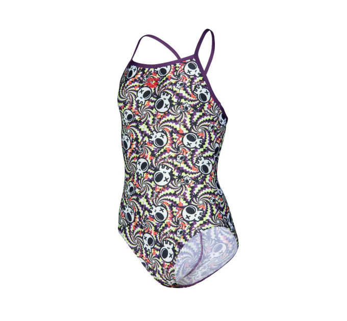 Купальник закритий для дівчат Arena FUN SKULLS SWIMSUIT LIGHTDROP Різнокольоровий 152 см (010284-590 152)